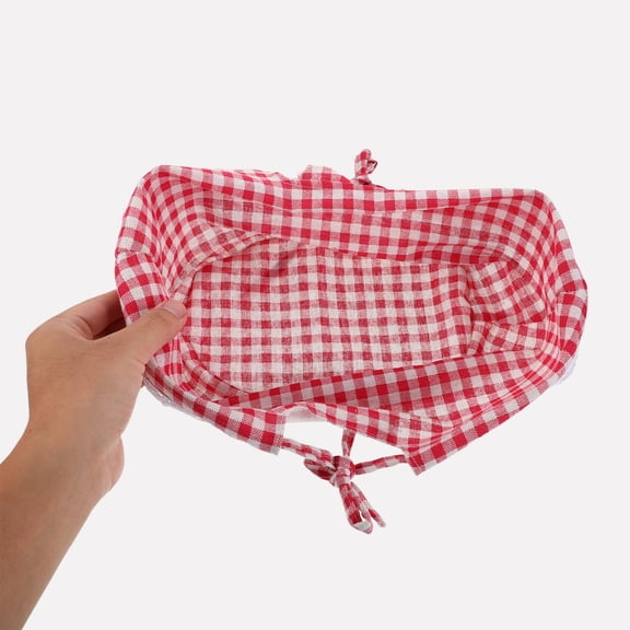 HONMEET Boho Farmhouse Basket Liners 4-Pack Fitted Cloth Storage Basket Covers for Home Organization