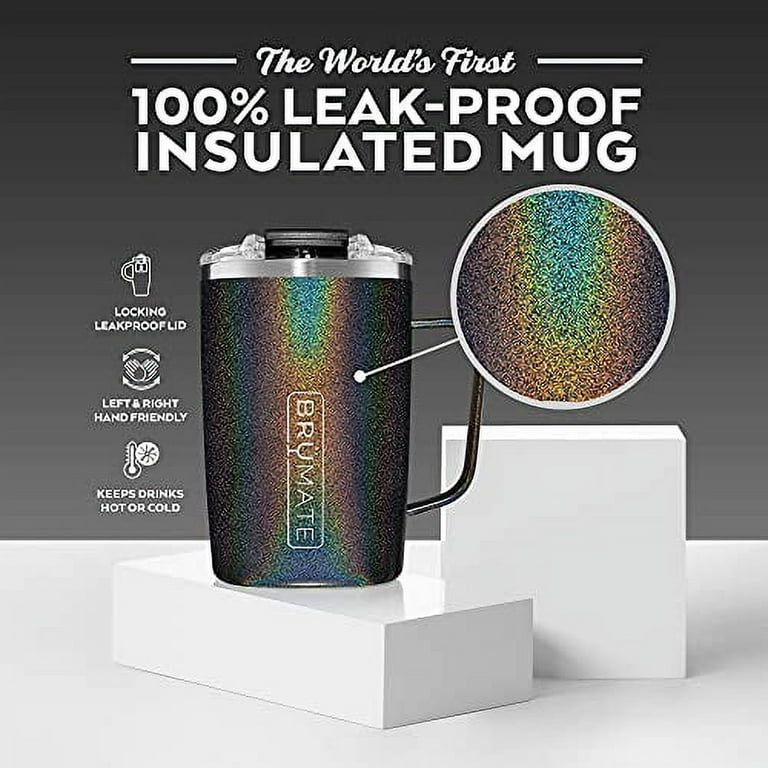  BrüMate Toddy - 16oz 100% Leak Proof Insulated Coffee Mug with  Handle & Lid - Stainless Steel Coffee Travel Mug - Double Walled Coffee Cup  (Glitter Charcoal) : Home & Kitchen