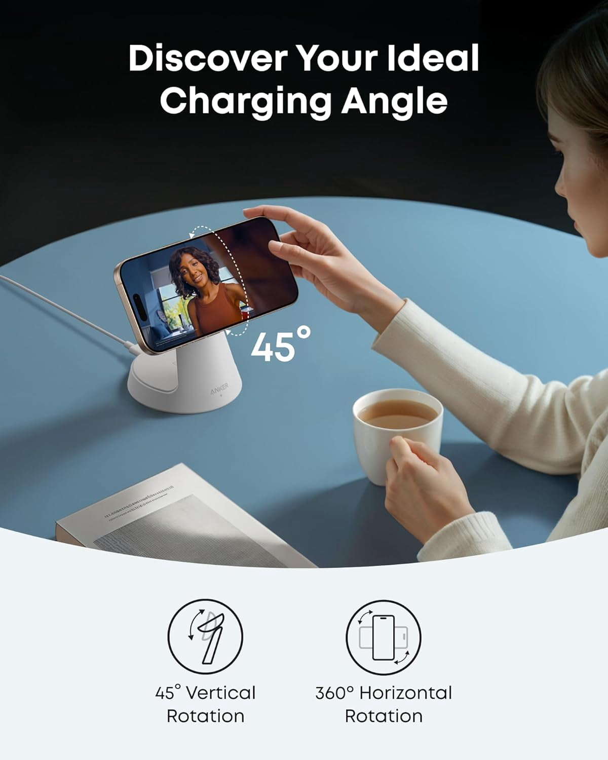 Anker MagSafe Charger Compatible, MagGo 3-in-1 Charging Station