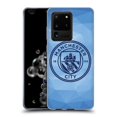 thumbnail image 1 of Head Case Designs Officially Licensed Manchester City Man City FC Badge Geometric Blue Obsidian Mono Soft Gel Case Compatible with Samsung Galaxy S20 Ultra 5G, 1 of 7