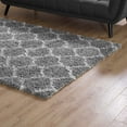 thumbnail image 6 of Modway Solvea 5' x 8' Moroccan Trellis Shag Area Rug in Gray and Ivory, 6 of 7