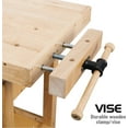 thumbnail image 6 of Olympia Tools 60-inch Rubberwood Workbench with Built-in Wooden Vise, 6 of 9