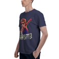 thumbnail image 4 of Stranger Things Steve The Babysitter Portrait Men's Basic Short Sleeve T-Shirt Navy Blue Medium, 4 of 5