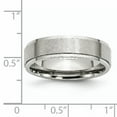 thumbnail image 5 of Primal Steel Stainless Steel Ridged Edge 6mm Brushed and Polished Band, 5 of 10