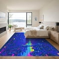 thumbnail image 3 of ODIKA 6'x9' Machine Washable Non-Slip Area Rug, Modern Blue High Traffic Rug, Blue, 1060735, 3 of 7