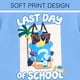thumbnail image 4 of Camiseta Bluey Escuela para Niños Pequeños Azul Último Día de Clases 3T, 4 of 4