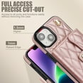 thumbnail image 3 of Case for iPhone 14 Plus, Crossbody Wristlet Case Wallet with RFID Blocking Card Slots KickStand Flip Folio PU Leather Magnetic Protective Cover Women for iPhone 14 Plus, Rosegold, 3 of 9