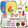 thumbnail image 1 of Cat Toys Retro Shaw para gatos grandes con 33 piezas y túnel, 1 of 6