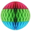 Tri-Color Tissue Ball (cerise, lt green, turquoise) Party Accessory (1 count) (1/Pkg)