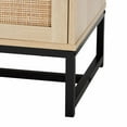 thumbnail image 5 of Baxton Studio Caterina Brown Wood and Rattan 1-Door End Table with Shelf, 5 of 9