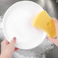 thumbnail image 3 of Unique Bargains Non-Scratch Dish Sponge Dish Sponges Yellow 3 Pcs, 3 of 6