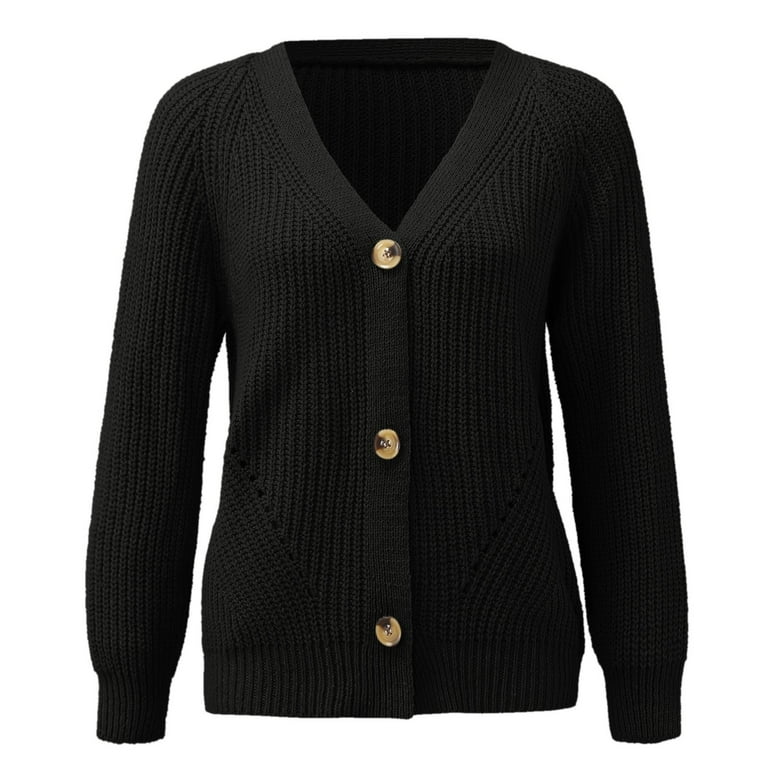Cardigan Sweater Open Front Cardigan Black Knit Cardigan