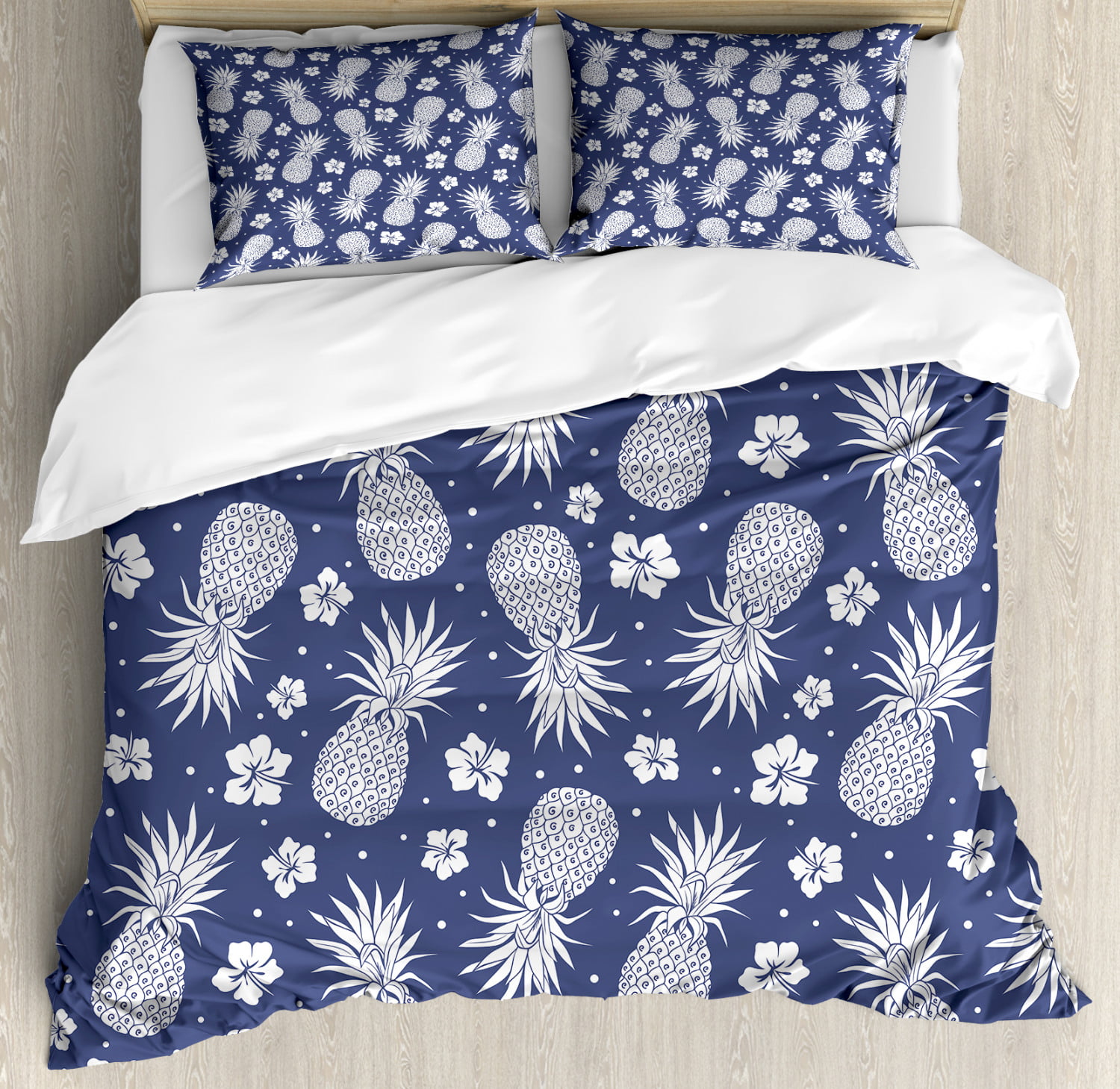 Decorative 3 Piece Bedding Set, Holiday Botanical Duvet Cover
