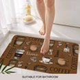 thumbnail image 6 of Coffee Theme Doormat Outdoor Entrance 18"x30", Funny Brown Vintage Beans Latte Tea Cup Absorb Moisture Dirt Door Mats, Non-Slip Rubber Backing Floor Mats Indoor, Low-Profile Front Door Rugs, 6 of 9