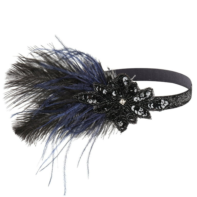 Black feather hair accessories deals