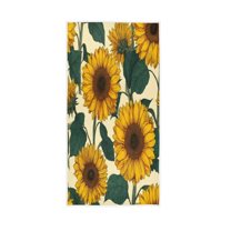 Bath Towel Single-Sided Printed Highly Absorbent Soft Quick Towel for Bathroom Spa Gym & Sports Flower Painting