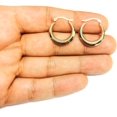 thumbnail image 4 of 2.5 x 20 mm 14K Yellow Gold Polished Round Hoop Earrings, Pair, 4 of 4