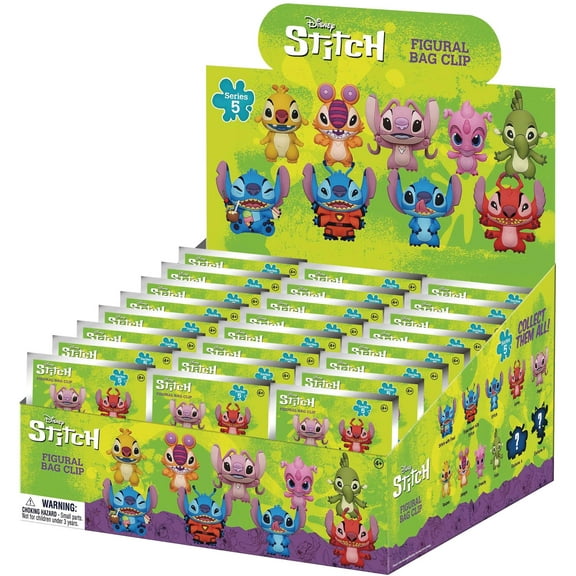 Disney 3D Figural Keyring Lilo & Stitch Series 5 Mystery Box (24 Packs)