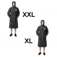 thumbnail image 4 of Imperméable pour Hommes avec Capuche et Boutons-Pression Poncho Cape de Pluie Imperméable pour Randonnée Randonnée Voyage Noir, 4 of 7