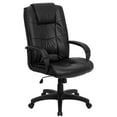 thumbnail image 2 of Flash Furniture Jessica High Back Black LeatherSoft Executive Swivel Office Chair with Arms, 2 of 12