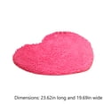 thumbnail image 2 of Hgallory Soft Chenille Thick Floor Mats for Bedroom Living Room, Non-Slip Floor Rugs for Entrance Sofa side, Valentine Decor Solid Color Floor Doormat, 20"x24"x0.8", 1 Pack, Hot Pink, Heart, 2 of 7