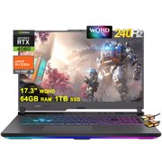 Asus ROG Strix G17 G713 Gaming Laptop 17.3" WQHD IPS 240Hz AMD 12-Core Ryzen 9 7845HX (Beat i9-12900H) 64GB DDR5 1TB SSD GeForce RTX 4060 8GB USB-C RGB Backlit Fast Charging Win11 Black + HDMI Cable