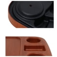 thumbnail image 5 of 34x18 Inch Rectangular Pontoon Boat Table Top, Removable Marine RV Table with Built-in Cup and Phone Holders, Waterproof ABS Plastic, Wood grain color, 5 of 6