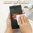 thumbnail image 5 of Uxcell Squeeze Top Sunglass Pouch, PU Leather Soft Eyeglass Pouch Portable Travel Sunglasses Pouch Organizer Black, 5 of 6