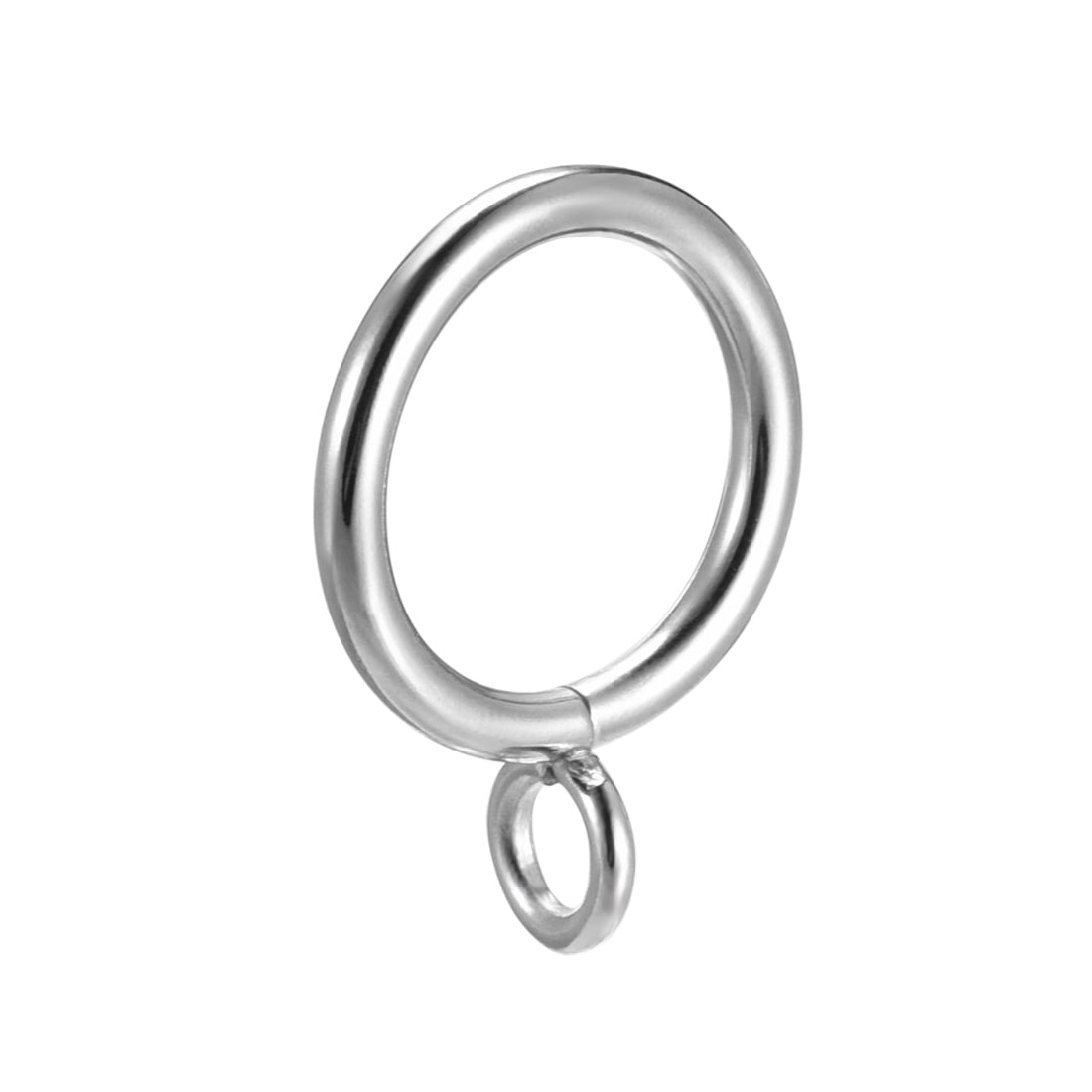 Curtain Rings Metal 1 Inch Inner Dia for Curtain Rods Silver Tone 24
