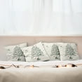 thumbnail image 4 of Ambesonne Christmas Throw Pillow Cover 4 Pack, Tree and Fairies, 24", Red and Green, 4 of 5