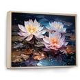 thumbnail image 2 of Designart "Enchantment In Lotus Waters I" Lotus Floater Framed Canvas Prints, 2 of 5