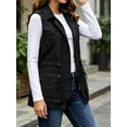 thumbnail image 4 of Women Sleeveless Casual Vest Lightweight Drawstring Jackets with Pockets, 4 of 6