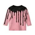 thumbnail image 3 of Drmagiyhm Halloween Shirts for GirlsSize 10-12 Cute Floral Print Tshirts Casual Stylish Crewneck Shirts Little Girl Halloween Christmas Tops, Tees & Blouses Pink 9-10 Years, 3 of 4