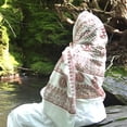 thumbnail image 2 of Meditation Yoga Prayer Shawl - Mantra Om - White Large, 2 of 4