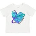thumbnail image 3 of Inktastic Suicide Prevention Awareness Purple and Teal Heart Ribbon Boys or Girls Baby T-Shirt, 3 of 5