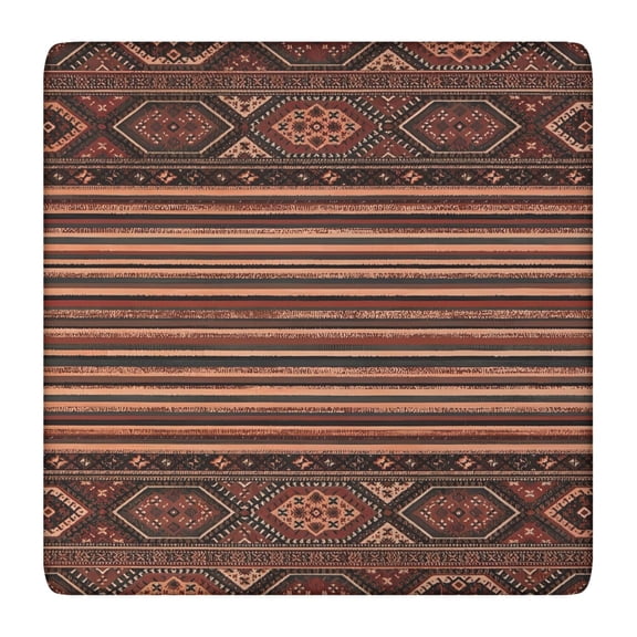 Boho chic floral design tablecloth with fitted edges, suitable for square dining tables and outdoor entertainment