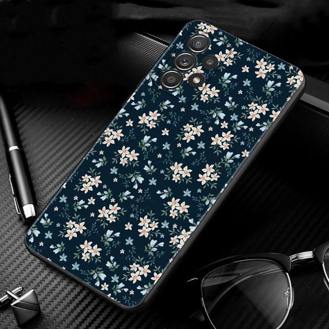 Funda de silicona con diseño de hojas y flores para Samsung Galaxy A12, A52, A51, A32, A13, A53, A73, A72, A23, A71, A31, A41 qiuyongming unisex