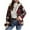 *1-Hot Pink, variant on Women's Plaid Sherpa Lined Hooded Cardigans,Ladies Thick Zipper Up Jacket Shackets,Warm Flannel Plaid Sweatshirt Coats For Women,Red,Size L