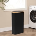 thumbnail image 6 of HBlife 63L Slim Laundry Hamper with Lid and Inner Removable Bag Narrow Collapsible Dirty Clothes Basket for Bathroom, Bedroom and Laundry, Black, 6 of 7