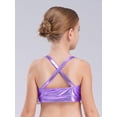 thumbnail image 4 of YiZYiF Kids Girls Shiny Sequin Camisole Crop Top with Skirt 2-Piece Modern Jazz Latin Dance Outfits Light Purple 14, 4 of 7