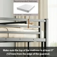 thumbnail image 6 of Loft Bed with Desk, Metal Loft Bed Full Size with LED Lights & Charging Station, Noise-Free, Space-Saving, No Box Spring Needed-Black, 6 of 8