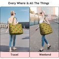 thumbnail image 5 of Yellow Boston Terrier and Flower Travel Tote Bags for Women Carry On,Large Weekender Bags for Women Travel,Multi Functional Duffle Bag for Work,Shopping,Sports, 5 of 5