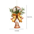 thumbnail image 3 of LanSuare Christmas Metal Jingle Bells, Multicolour Bells with Red Bow Pinecone and Berry Hanging Ornament, Xmas Ornament for Christmas Tree, Holiday Decoration, 3 of 6