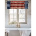 thumbnail image 6 of Curtain Valance for Windows, Independence Day U.S. Flag Kitchen Valances Rod Pocket Short Curtains, Brown Red Striped Window Valance for Bedroom Bathroom Living room 54x18in, 6 of 9