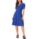 thumbnail image 1 of INSPIRE CHIC Vestido Midi Vintage para Mujeres 2024 Vestidos de Trabajo con Cuello Peter Pan L Azul Real, 1 of 5