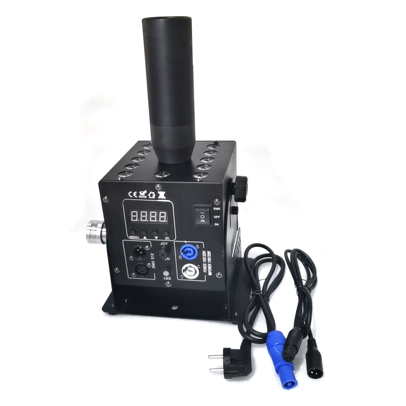 Durable CO2 Cannon JET Machine, DMX CO2 JET, Single Tube, Multiple Colors, LED Disco Carbon Dioxide Ejector Suitable for Nightclubs, Bars, Concerts, Stage Performances