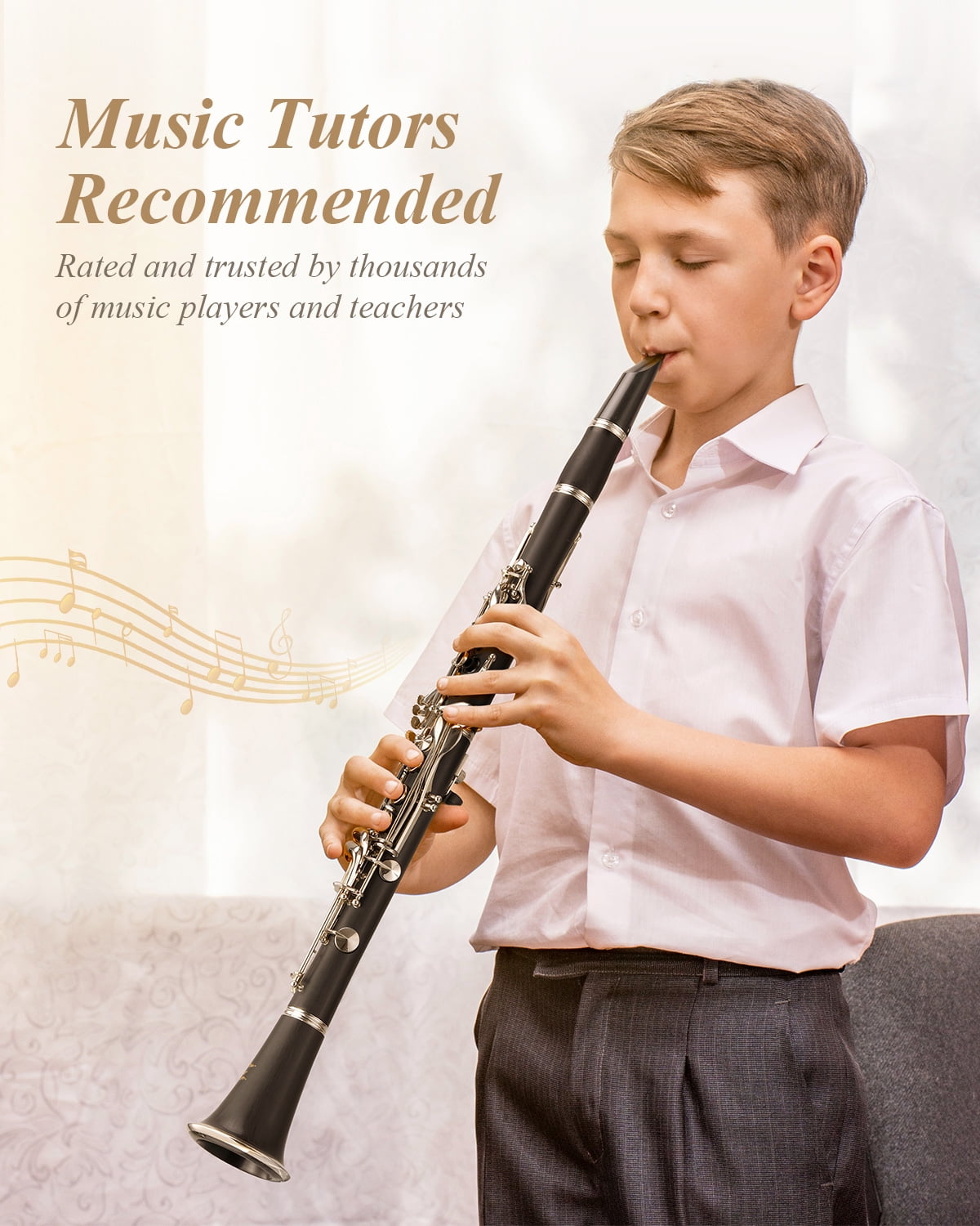 Eastar Real Sound Clarinet for Beginners and Adults, B Flat 17 Keys, Ebonite, with Accessories - Walmart.com Eastar Real Sound Clarinet for Beginners and Adults, B Flat 17 Keys, Ebonite, with Accessories - Walmart.com