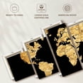 thumbnail image 6 of Elephant Stock Soil World Map Wall Art - Horizontal Multi Panel Canvas - Living Room Wall Decor - Map Multi Panel - Black And Orange Decor - 74" x 34", 6 of 8