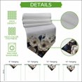 thumbnail image 5 of Cream Beige Flowers Table Runner Linen Burlap Table Runner 70 Inches Long Modern Chic Floral Navy Blue Leaves Dresser Scarves for Kitchen Island Coffee Dining Room Party Holiday Decoration 13"x70", 5 of 8
