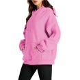 thumbnail image 3 of Sudaderas con Capucha Extragrandes para Mujer, Sudaderas de Forro , Suéteres de Moda para Otoño e Invierno Rosa M, 3 of 9